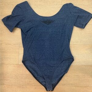 Harley-Davidson Blue Denim Fabric Bodysuit XL